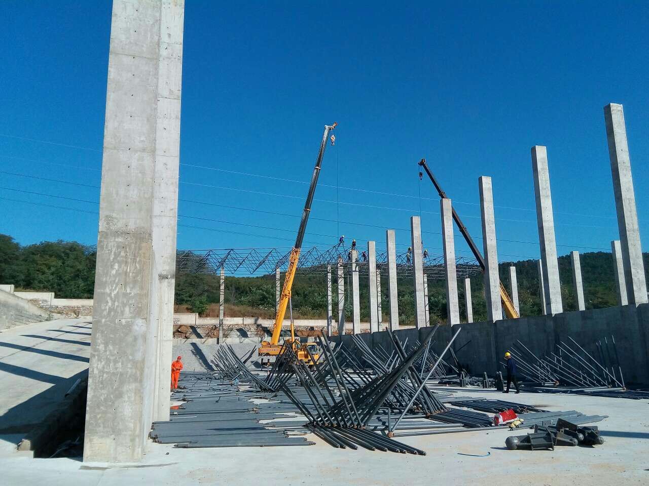 鸡西搅拌站网架